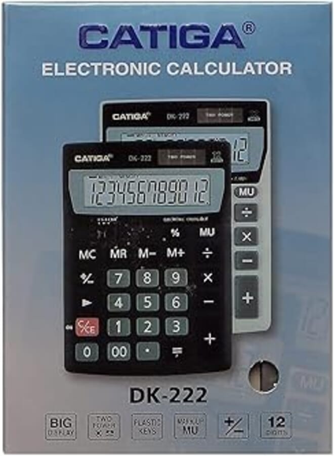 Catiga dk-222 electronic calculator - silver