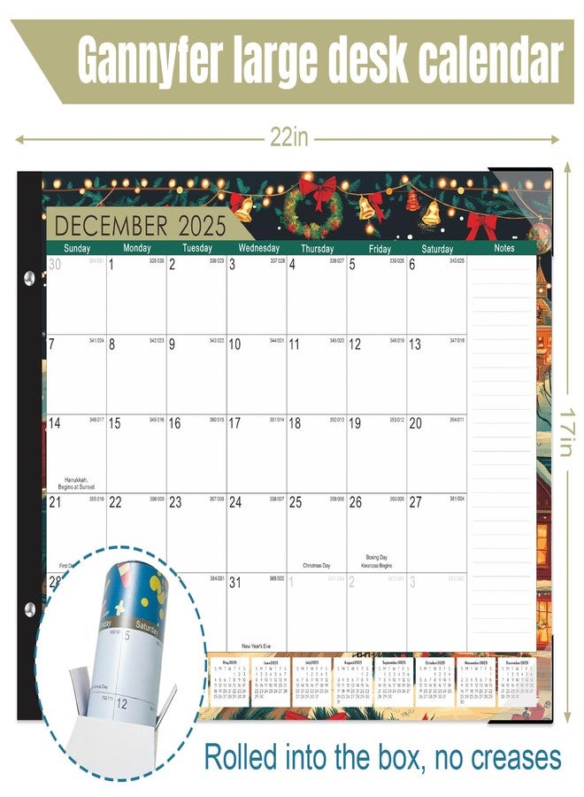 Gannyfer Desk Calendar 2026, 18-Month Large Desk Calendar, Use from January 2026 to June 2027, 22" x 17" Desktop Pad Calendar, Perfect for Your Home, School, or Office (6 Stickers Included) - Image 3