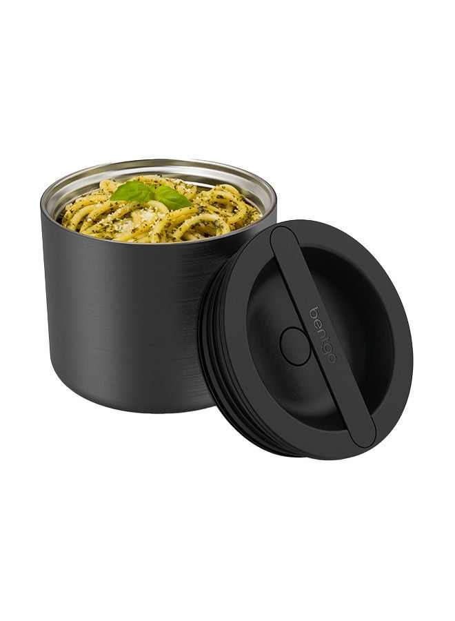 Bentgo Stainless Insulated Food Containertriple Layer Insulation, Leak Proof Lid, Wide Mouth Design Sustainable 2.4 Cup Capacity, Food - Grade Materials, Ideal For Cool Or Warm Food - Carbon Black - Image 1