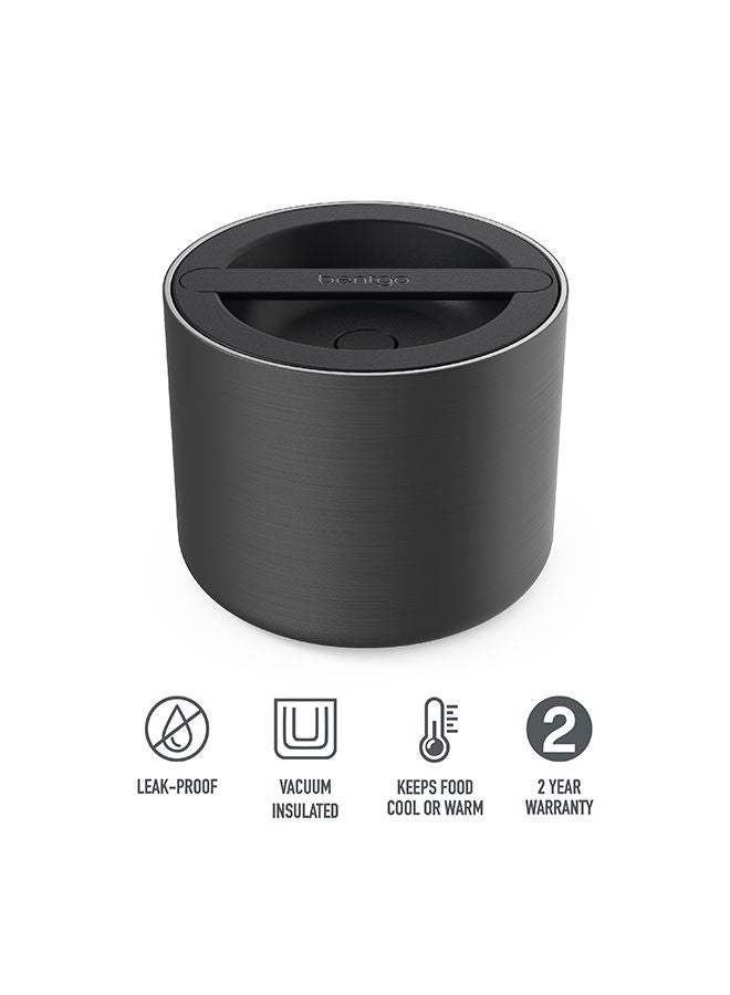 Bentgo Stainless Insulated Food Containertriple Layer Insulation, Leak Proof Lid, Wide Mouth Design Sustainable 2.4 Cup Capacity, Food - Grade Materials, Ideal For Cool Or Warm Food - Carbon Black - Image 3
