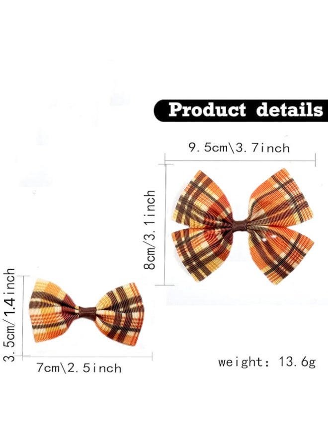 مجموعة من 3 ربطات شعر للبنات بمناسبة الخريف السعيد، مشابك شعر لطيفة مصنوعة يدويًا على شكل تمساح وشرائط منقوشة، دبابيس شعر للأطفال، ملابس حفلات عيد الشكر، إكسسوارات ديكور، هدية - Image 3