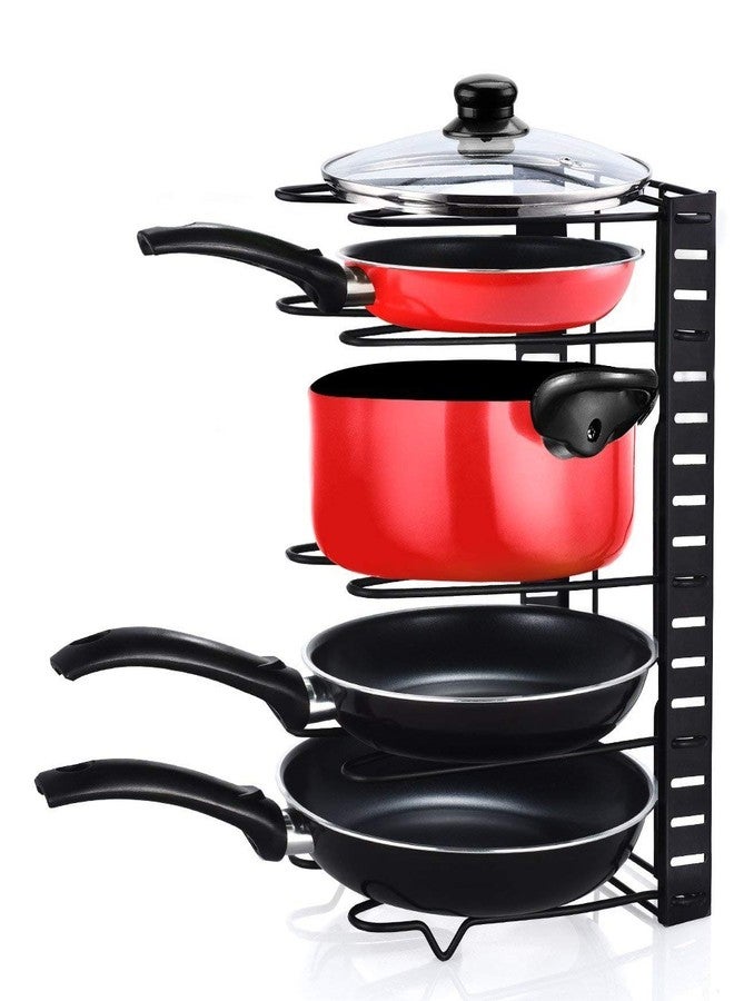 Vajin Adjustable Heavy Duty Multipurpose pan and Pot tawa Rack Holder Stand Plate Dish lid Tray Utensils cookware Cupboard Cabinet Storage Shelf Shelves Organiser Organizer for Kitchen - Image 1