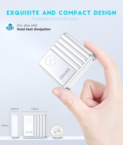 iDiskk Disk 10Gbps M.2 NVMe SSD Enclosure for iPhone 15,Windows,Android,OS, USB C 3.2 Gen2, Enclosure NVMe Reader Supports M Keys and Size 2230 SSDs, Supports Up to 2TB - Image 4
