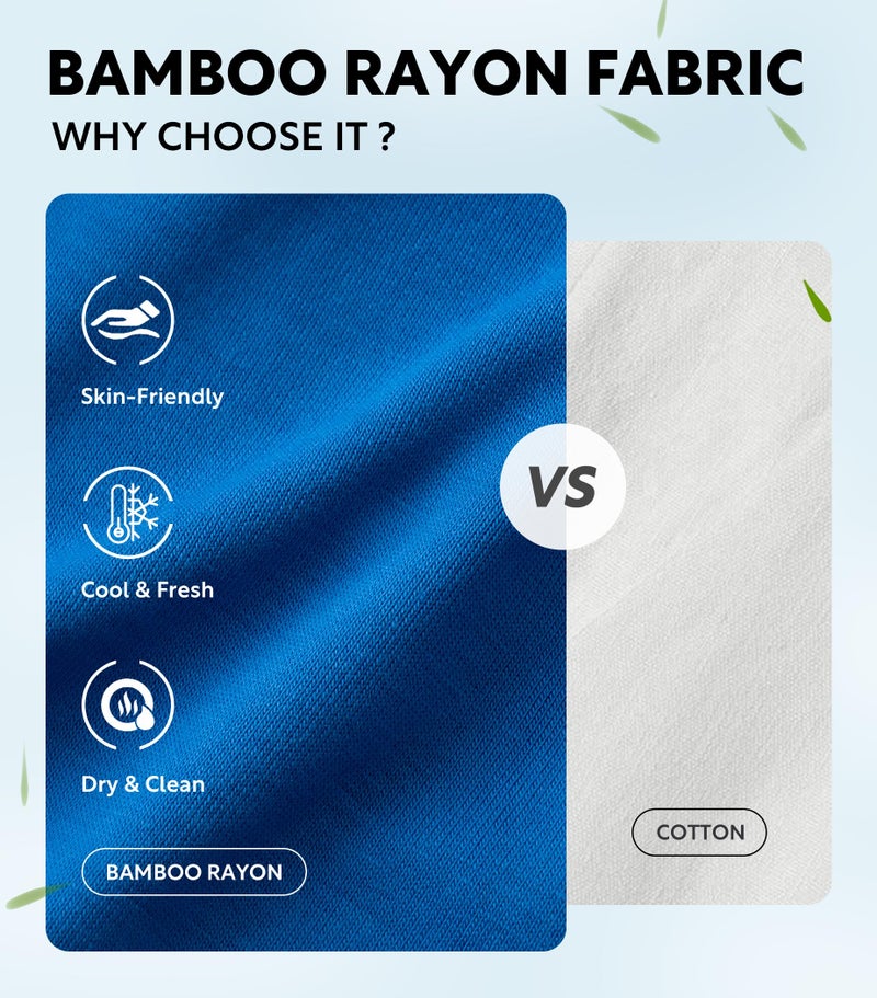 DAVID ARCHY Mens Underwear Rayon made from Bamboo 7-Pack, Wicking-Moisture & Cool Boxer Briefs with Support Pouch, Breathable Soft Stretch Boxers for Men with Fly (L, Seven Colors - 6.5'') - Image 2