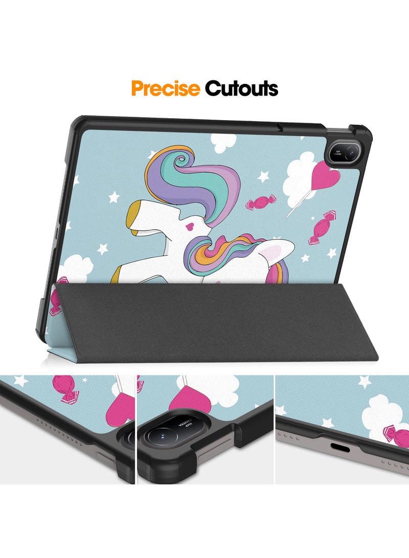 general Case Compatible with Huawei MatePad SE 11 inch 2024 Tri-Fold Smart Tablet Case,Hard PC Back Shell Slim Multi- Viewing Angles Stand Folio Cover - Image 2