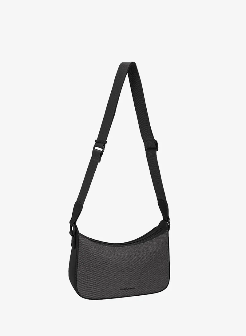 David Jones black David Jones new weave style essentials shoulder bag- vintage classic cross body bag from France in model cm7735- Dual weaver everyday bag for Women | Best Price UAE