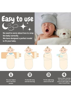 bbet Baby Swaddle , 6 PCS Swaddle Wrap for Babies ,Baby Wrapping Blanket  Cap Set  Baby Sleeping Bag   Newborn Infant Sleep Sack With Caps 100% Breathable Cotton 0-6 Month Newborn Baby Gift Set New Born Baby Items  - Image 3
