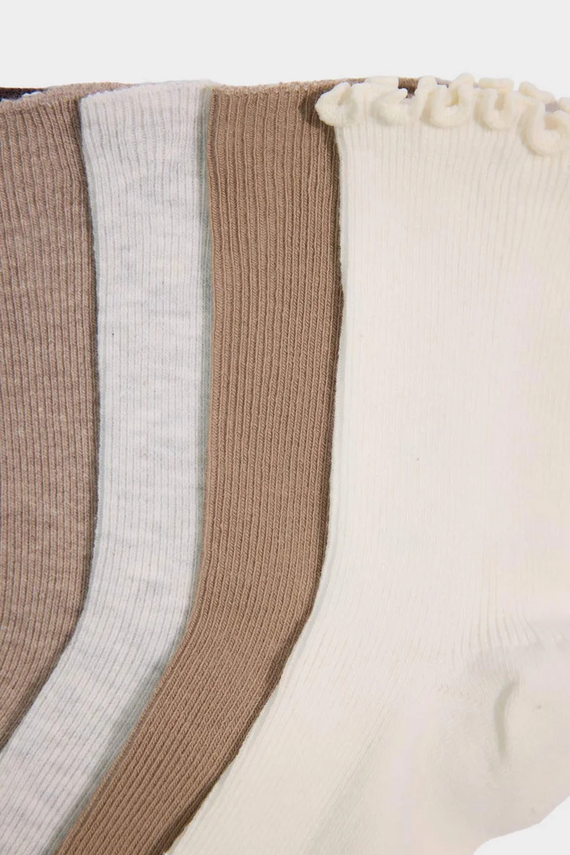 Defacto  Woman 5 Piece Cotton Long Socks for Women | Best Price UAE