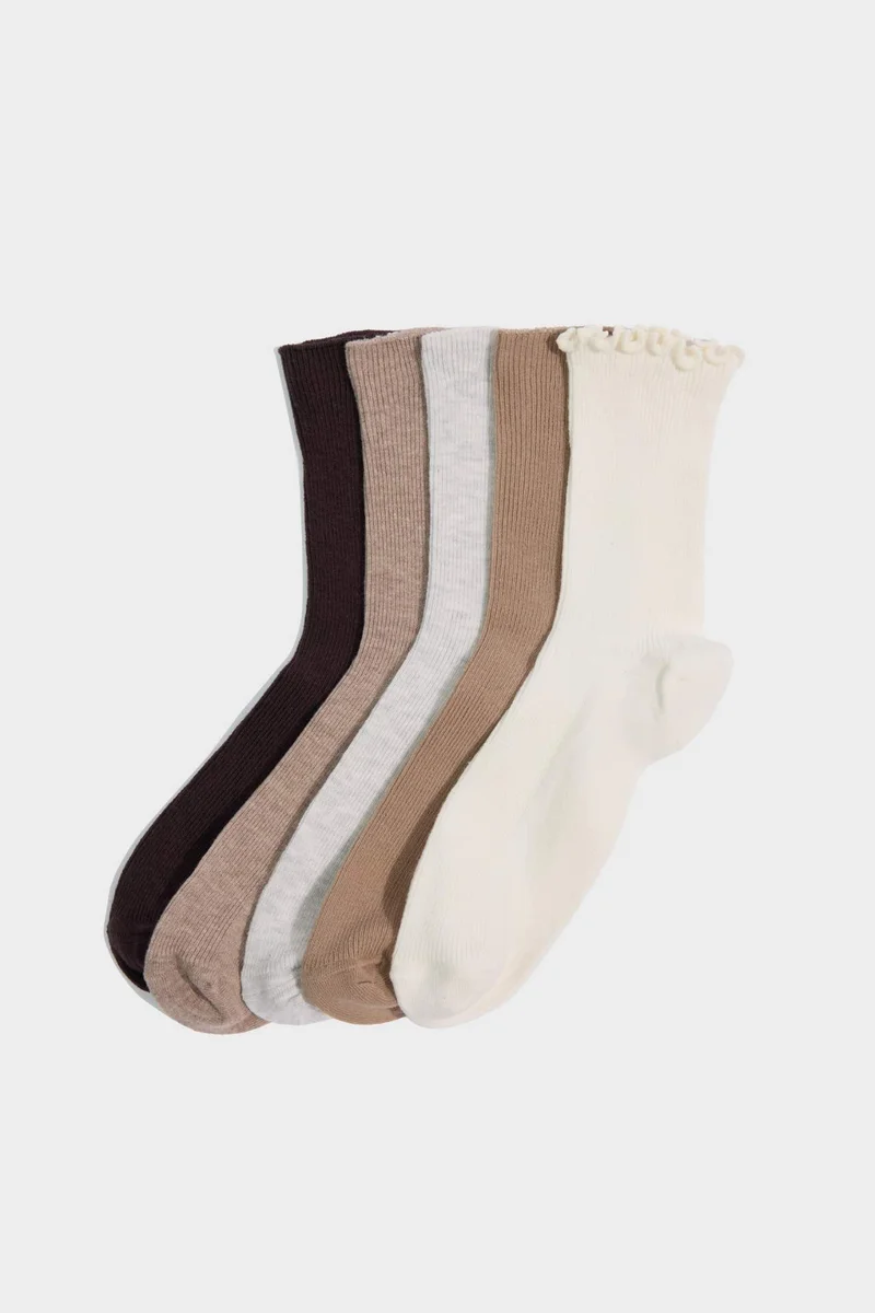 Woman 5 Piece Cotton Long Socks