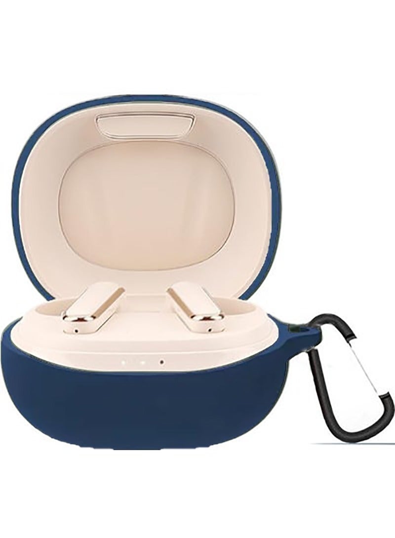 Silicone Carrying Case Compatible with Anker Soundcore Life P3, Portable Scratch Shock Resistant Cover with Carabiner (Blue) - Image 1