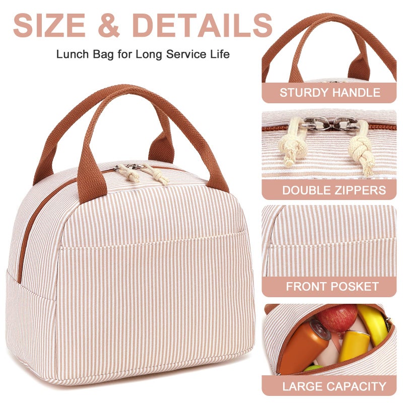 Bluboon Lunch Box for Women Cute Lunch Bag Reusable Insulated Lunch Bags Large Capacity Lunchbox Cooler for Work Picnic or Travel - Image 5
