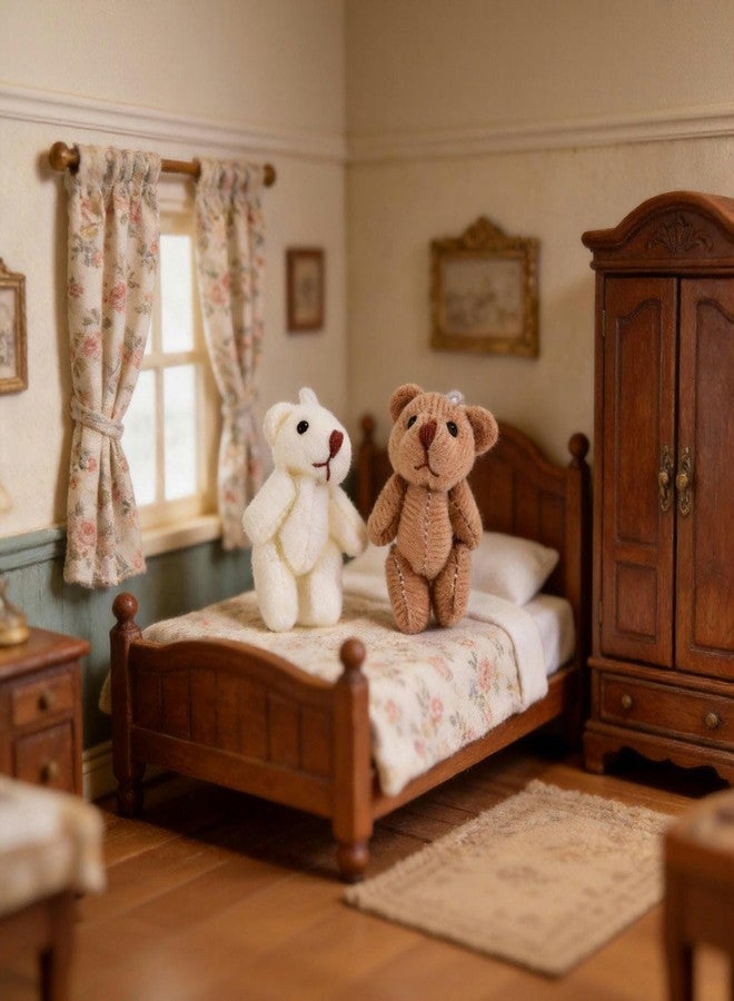 CHAMBERY 1:12 Scale Miniature Bear 2Pcs Dollhouse Accessories Decoration - Image 2