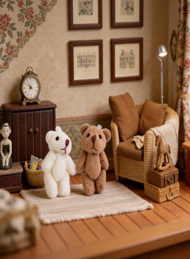 CHAMBERY 1:12 Scale Miniature Bear 2Pcs Dollhouse Accessories Decoration - Image 3