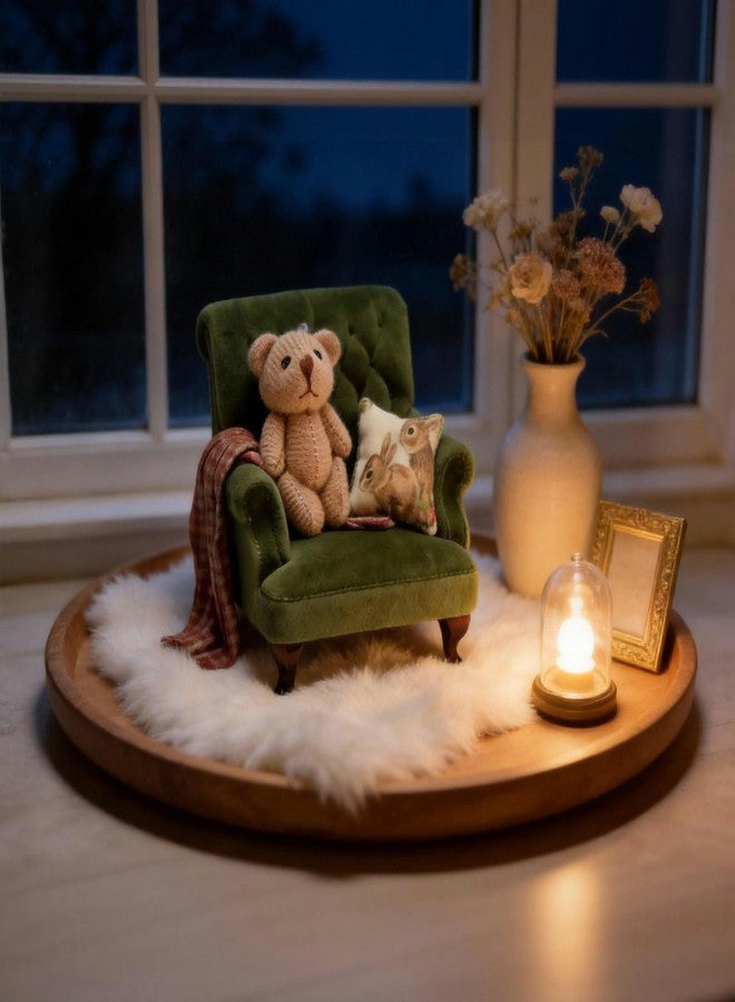CHAMBERY 1:12 Scale Miniature Bear 2Pcs Dollhouse Accessories Decoration - Image 4