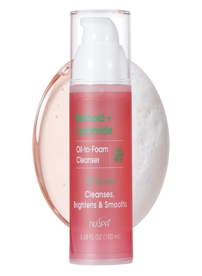 NUSPA Retinoid Ceramide Oil to Foam Cleanser, Anti-Aging Exfoliating Face Wash, Gentle Makeup Remover, Strengthens Skin Barrier, Deep Cleansing for Smooth Youthful Skin - Image 1