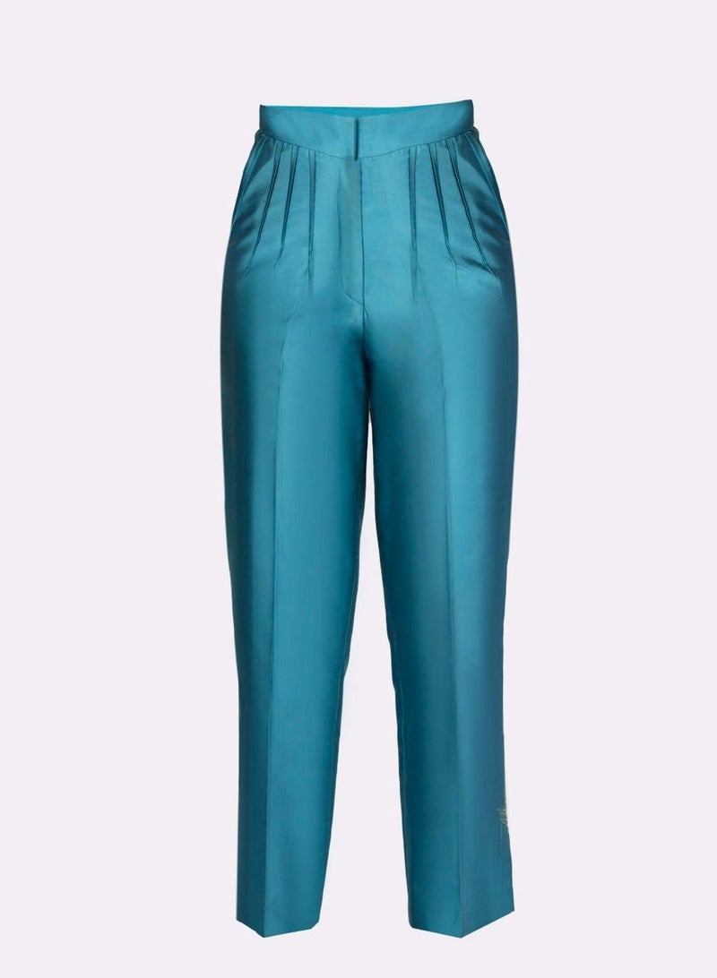 NIVA FASHION HOUSE Slay - Pin Tuck Blue Pants  - Image 1