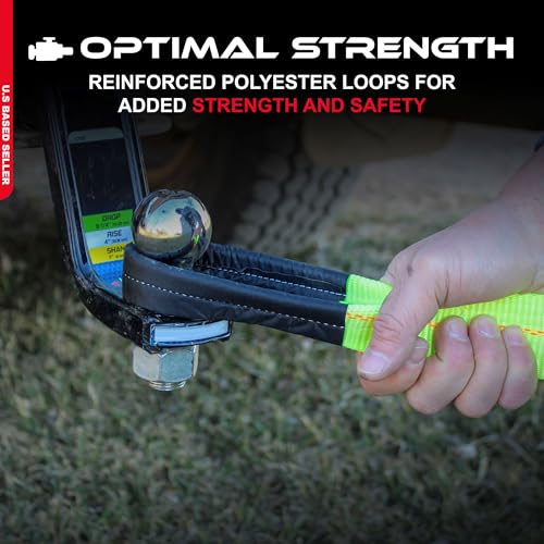 ABN Tow Strap with Reinforced Loops 2in x 30ft Vehicle Recovery Rope 16,000 lbs Pound Capacity Recovery Strap - Image 3