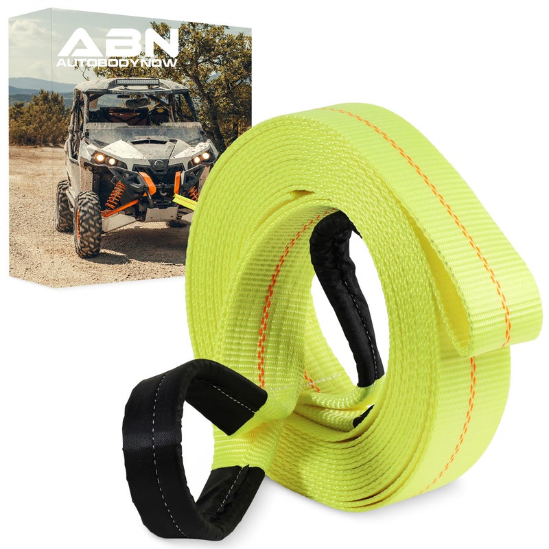 ABN Tow Strap with Reinforced Loops 2in x 30ft Vehicle Recovery Rope 16,000 lbs Pound Capacity Recovery Strap - Image 5