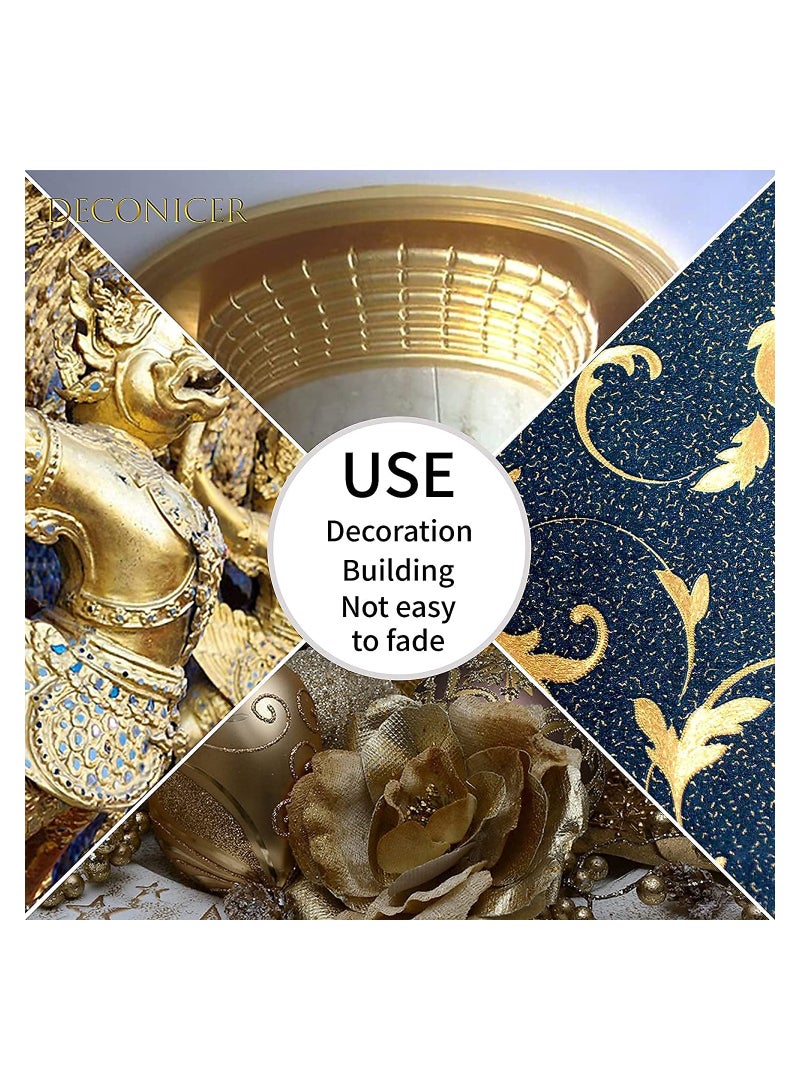 300pcs Imitaion Gold Leaf Sheets for Resin 3 Multi-Color Gold Foil Sheets are Suitable for Art Crafts Resin Painting Furniture Decoration 9.9×9.9 cm - Image 3