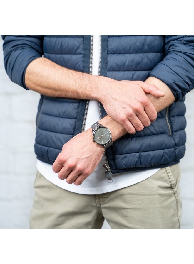 PIERRE CARDIN CBA.4014 LUXURY GRAY DIAL - STAINLESS STEEL MEN'S WATCH - Image 2