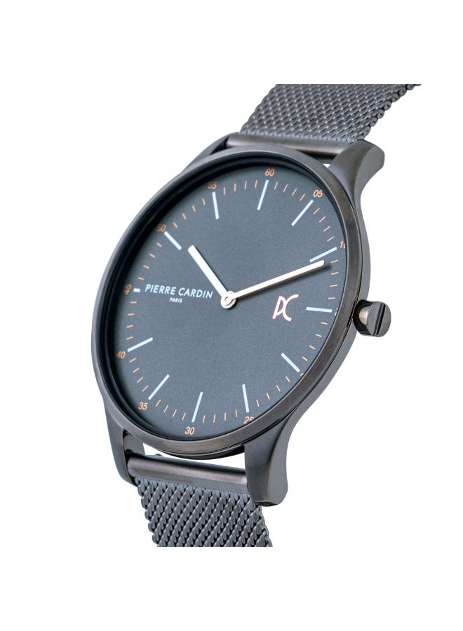 PIERRE CARDIN CBA.4014 LUXURY GRAY DIAL - STAINLESS STEEL MEN'S WATCH - Image 3