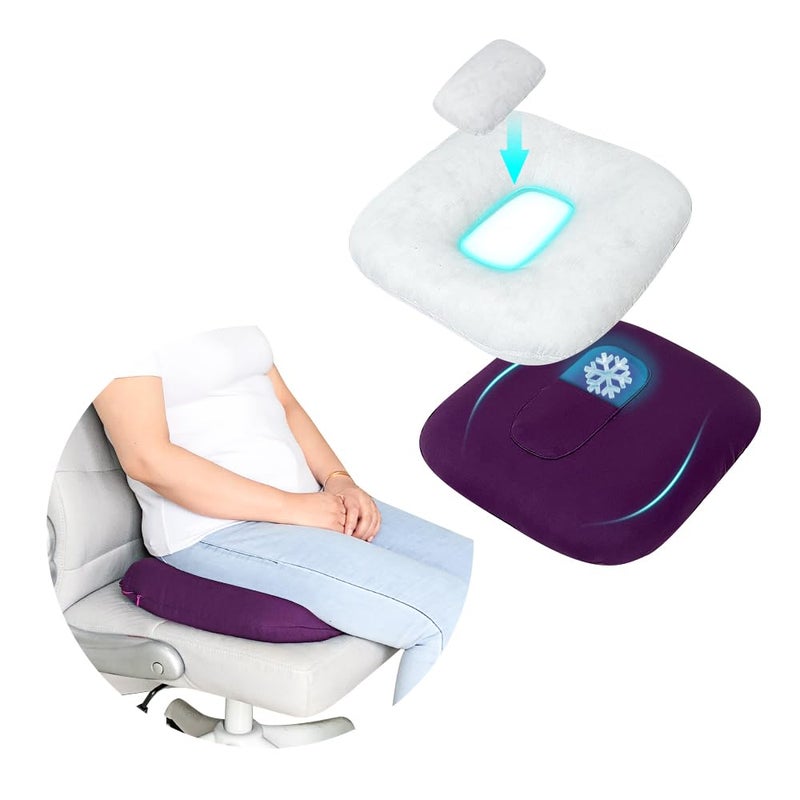Donut Pillow Postpartum for Sitting Pregnancy Cushion with Perineal Ice Packs Episiotomy Butt Pad Tailbone Pain Relief Hemorrhoid Coccydynia Women After Birth Recovery Medical Care 3 in 1