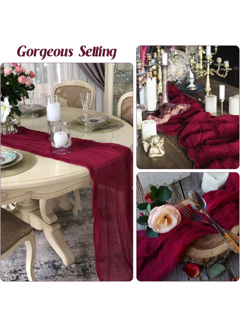 علامة طاولة من القطن الخشن ، علامة زينة طاولة الزفاف على الطراز البوهيمي ، علامة طاولة العشاء الرجعية ، لمسة لينة ، لحفلات الزفاف ، دش العروس وأعياد الميلاد ، 10 أقدام × 35 بوصة - Image 3