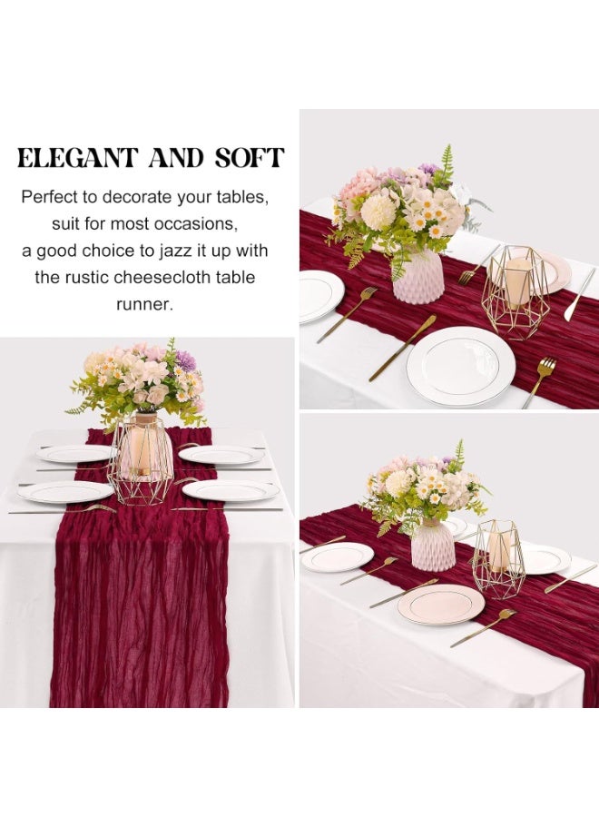 علامة طاولة من القطن الخشن ، علامة زينة طاولة الزفاف على الطراز البوهيمي ، علامة طاولة العشاء الرجعية ، لمسة لينة ، لحفلات الزفاف ، دش العروس وأعياد الميلاد ، 10 أقدام × 35 بوصة - Image 4