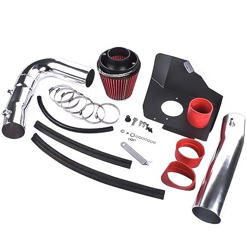 Koomaha HI-DG-12RD-01-E Cold Air Intake Kit with Red Filter and Heat Shield Replacement for 2011-2020 Chrysler 300 Dodge Challenger Charger 2014 2015 300C 3.6L V6 HI-DG-12RD-01 - Image 3