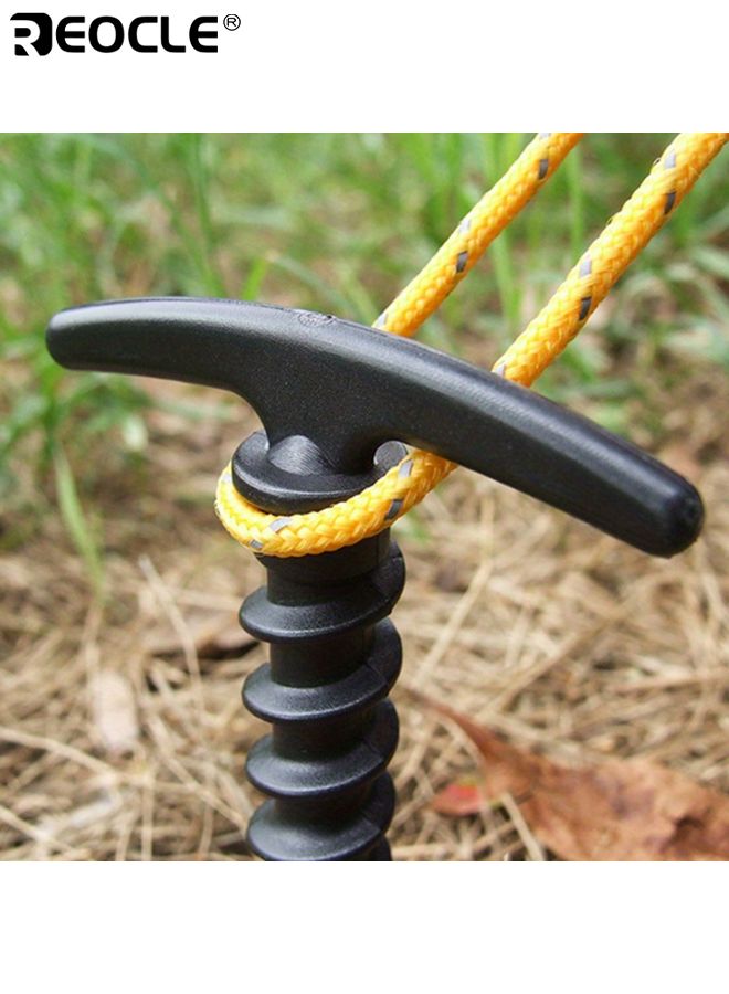 ريوكل ١٠ أوتاد خيمة أرضية لولبية للهواء الطلق قوية مقاومة للرياح مسامير أرض بلاستيكية مع خطافات أوتاد تربة محمولة للخيم البطانيات المظلات - Image 3