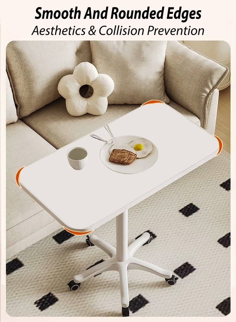 دي بلو طاولة كمبيوتر محمول قابلة للرفع مكتب قابل للتدوير بارتفاع قابل للتعديل مستطيلة جانب السرير والأريكة للمكتب والمنزل والمستشفيات وغرف النوم والمعيشة والدراسة محطة عمل دوارة منضدة هيدروليكية متحركة - Image 5