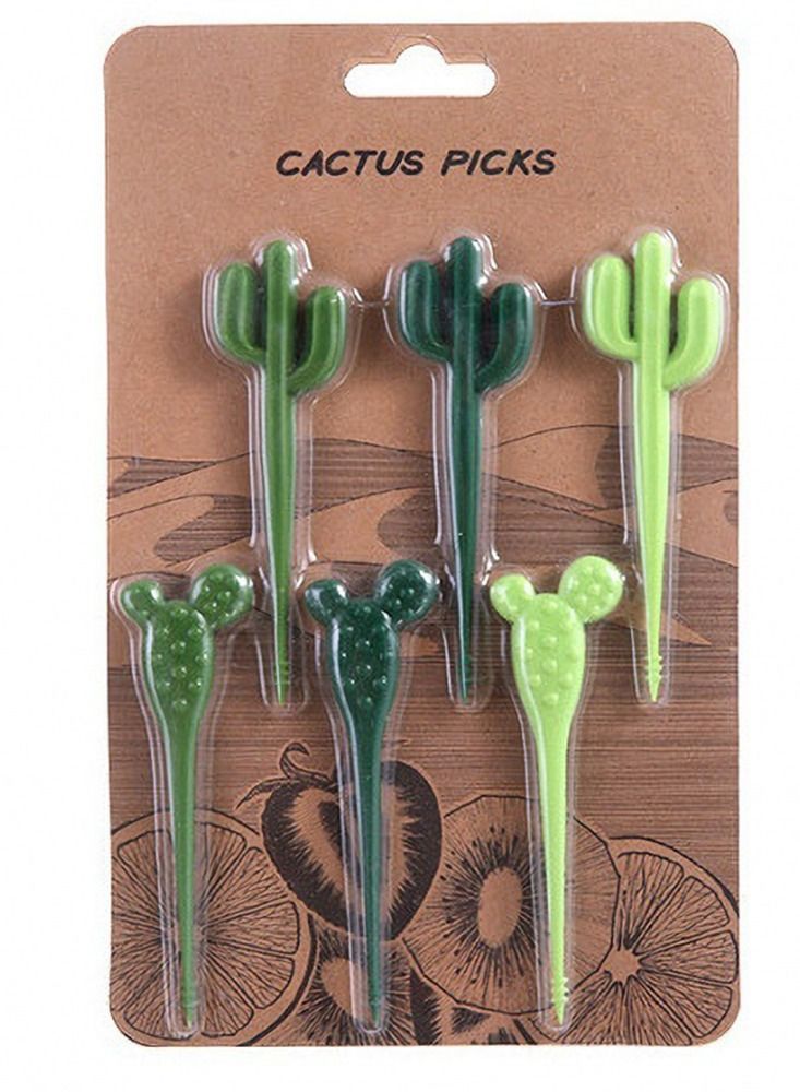 Loquat 6-Piece Mini Fruit Fork Multicolour - Image 1