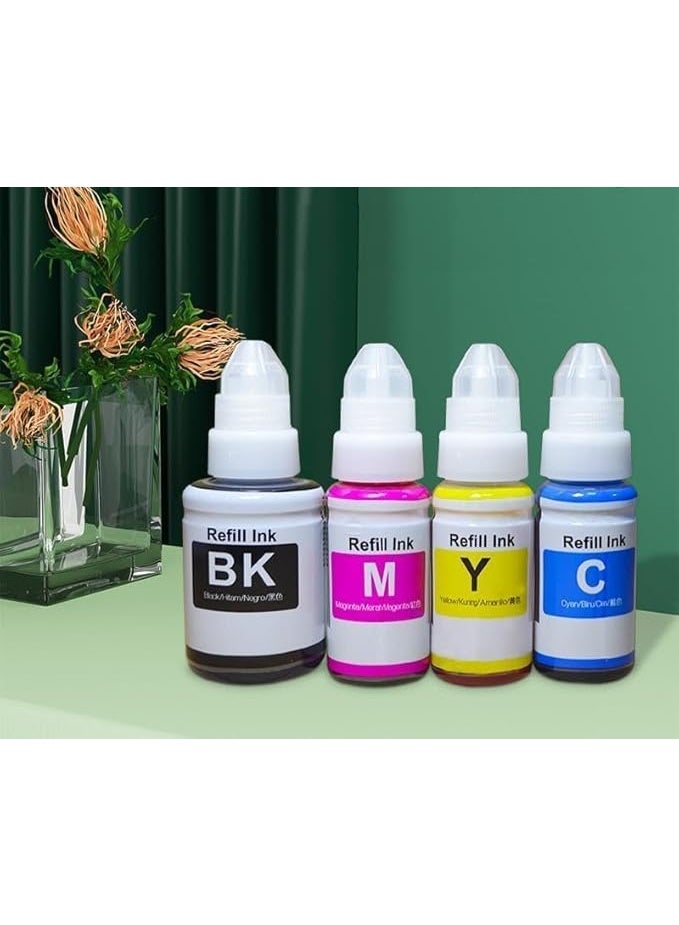 Terabyte 490 (عبوة 4 - أسود، سيان، ماجنتا، أصفر) حبر لـ GI 490 لـ PIXM G3400 G2400 G1400 G4400 G1411 G2411 G3411 G4411 G4410 G3410 (GI-490) - Image 2