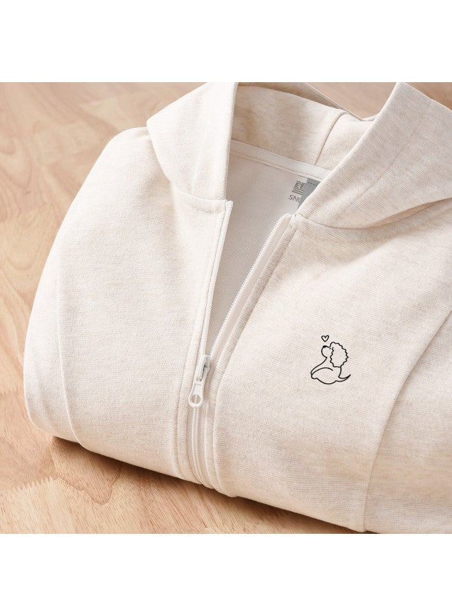 Flying in the snow Hooded Jacket Women 2025 New Autumn Winter Comfort Versatile Glutinous Rice Cardigan Top - Image 3