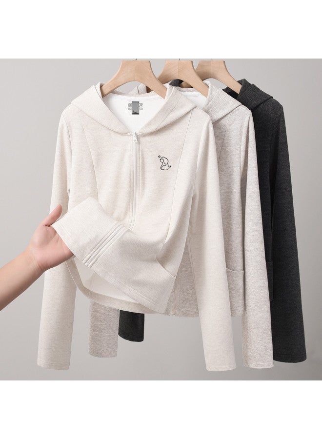 Flying in the snow Hooded Jacket Women 2025 New Autumn Winter Comfort Versatile Glutinous Rice Cardigan Top - Image 4