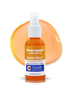 Neoprosone NEOPROSONE Vit C Dark Spot Corrector Gel Cream - 60 ml / 2 fl oz - Skin Brightening Gel to Remove Dark Spots and Restores Even Skin Tone - Anti Aging, Moisturizing Cream for Face, Elbows, Knees, Body 