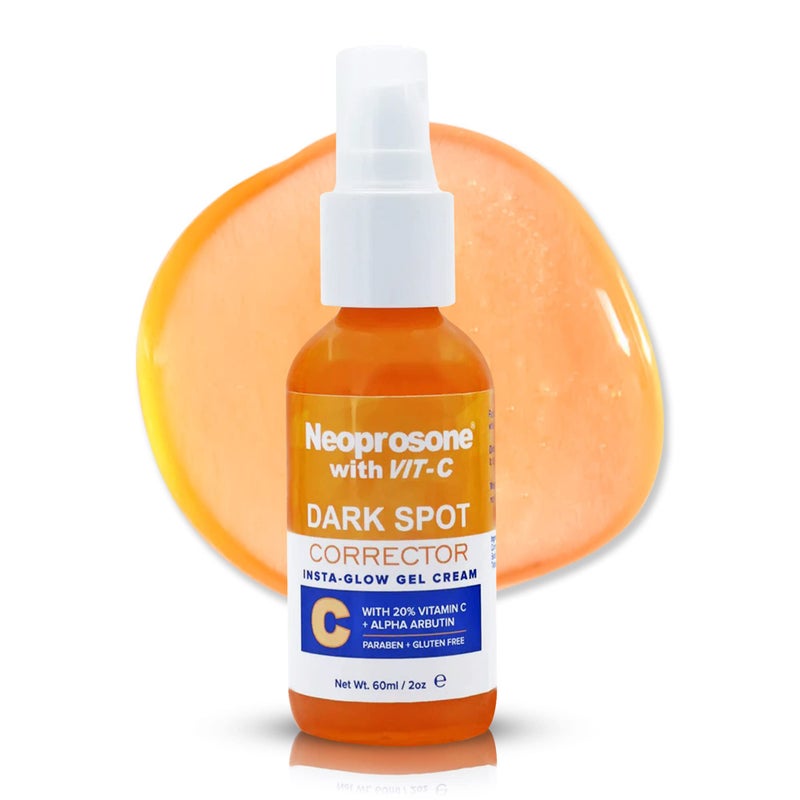 NEOPROSONE Vit C Dark Spot Corrector Gel Cream - 60 ml / 2 fl oz - Skin Brightening Gel to Remove Dark Spots and Restores Even Skin Tone - Anti Aging, Moisturizing Cream for Face, Elbows, Knees, Body - Image 1