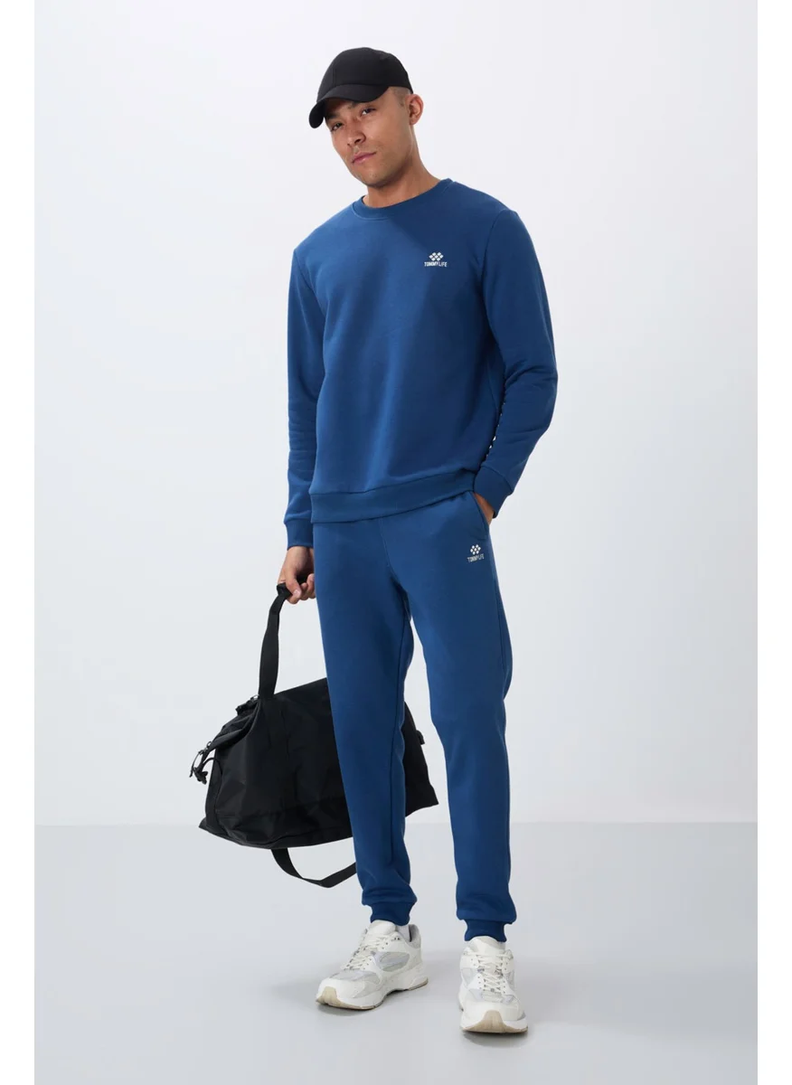 تومي لايف Parliament Cotton Thick Fluffy Soft Texture Comfort Fit Embroidered Men's Tracksuit -85265