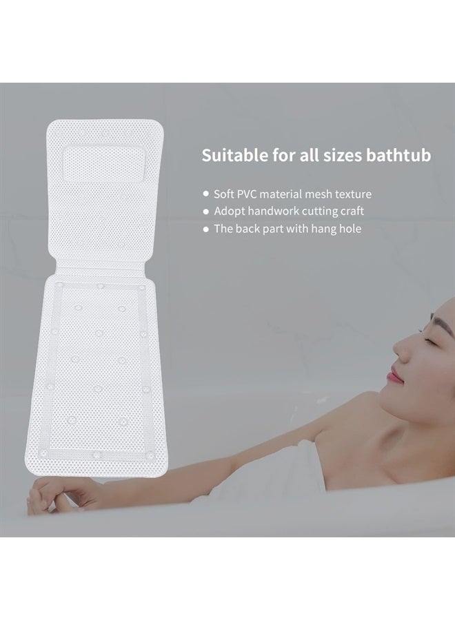 Filfeel Bath Pillow, Full Body Spa Bath Mattress Cushion Pillow Soft Quilted Bathtub Mat with Breathable