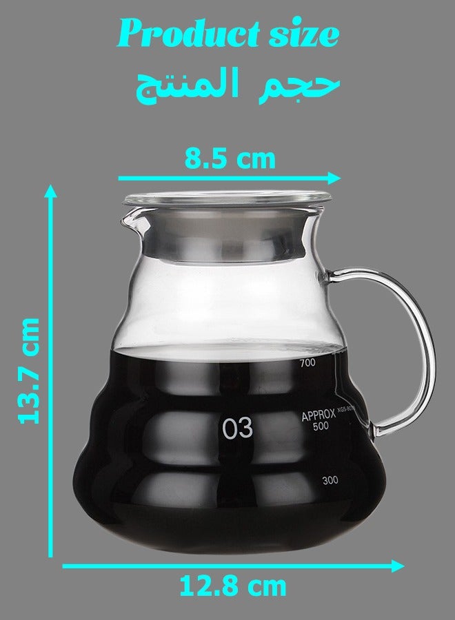 MITOYO Glass Coffee Pot - Teapot With Lid - Sharing Pot - Coffee Server - Kettle - Compatible With V60 Filter - 800ml  - Image 5