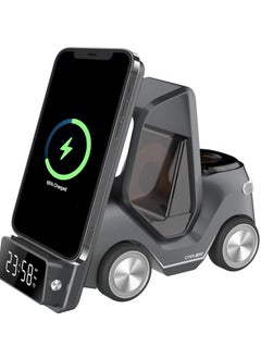 3 In1 Fast Wireless Charger Suitable For Iphone15 14 13 12 11 X Galaxy Note 10 10 9 8 S10 S9 S8 Mate30 20 Watch And Air Pods Series Wireless Charging Devices Grey