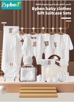 Bybeo 23PCS Newborn Baby Gifts Set, Newborn Layette Gift Set, Baby Clothes Accessories Set for Boys and Girls, Premium Cotton, Perfect Gift Box with Beautifully Suitcase for Spring Summer Autumn Winter  - Image 2