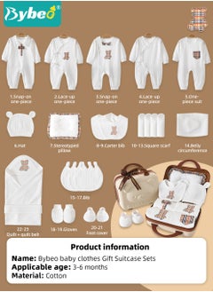 23PCS Newborn Baby Gifts Set, Newborn Layette Gift Set, Baby Clothes Accessories Set for Boys and Girls, Premium Cotton, Perfect Gift Box with Beautifully Suitcase for Spring Summer Autumn Winter - pzsku/ZBC754D21FD0D79246D99Z/45/_/1740968379/db9cd636-50d4-4bff-b376-b2a4cacef9f7