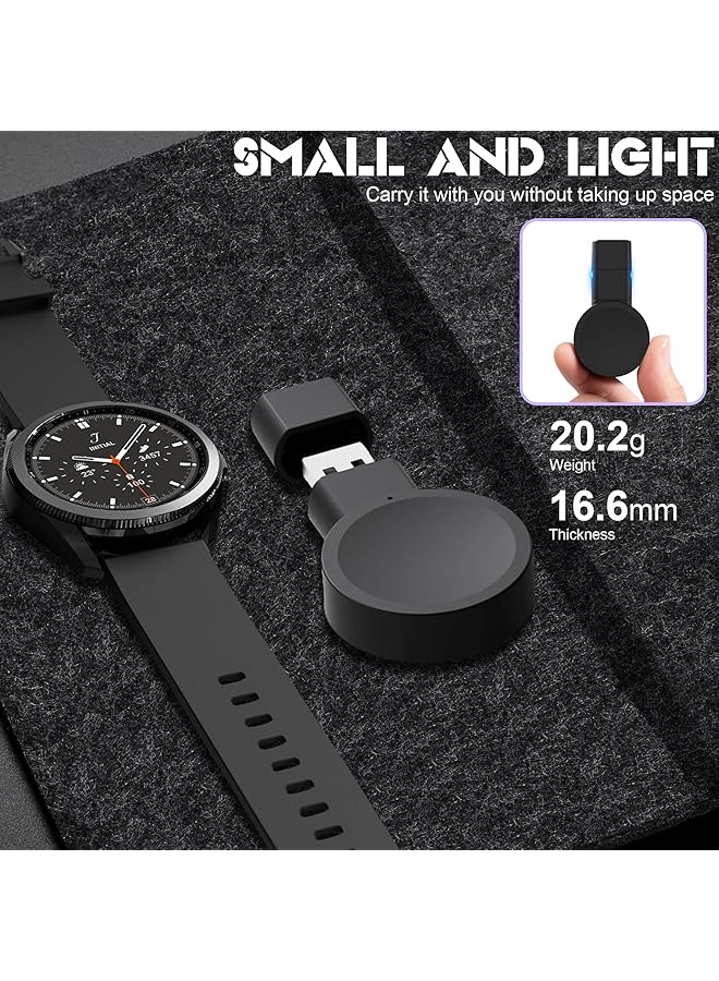 erorex For Galaxy Watch 5 4 3 Active 2 Charger Usb Travel Cordless Wireless Car Charger Keychain For Galaxy Watch5 Pro Watch4 Classic Watch3 Active And Active2 Accessories  - Image 4
