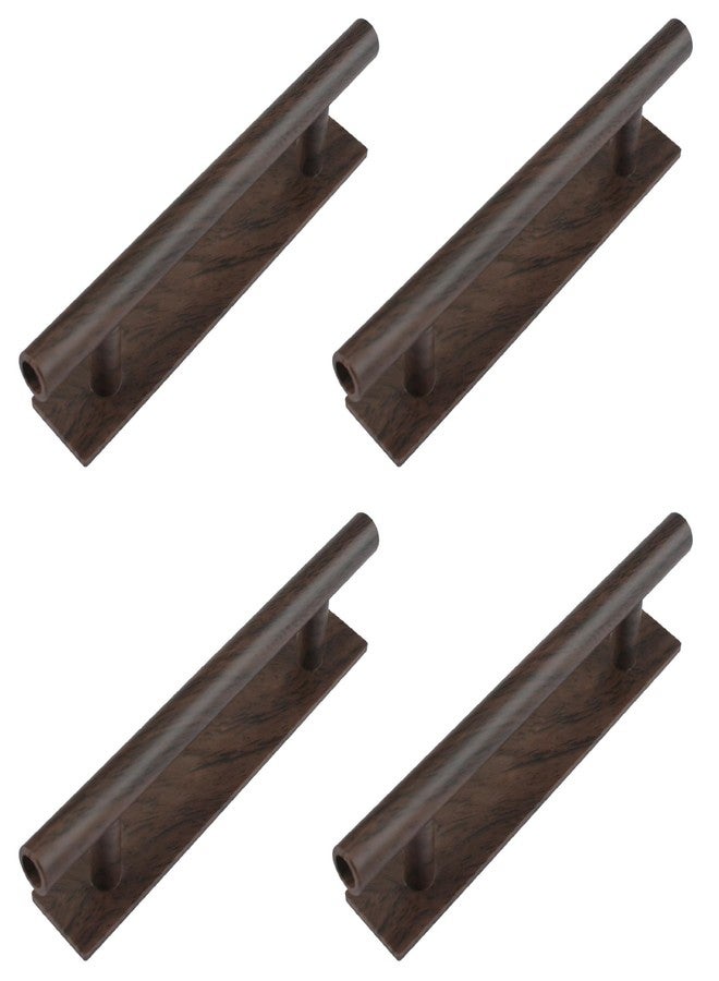 MOROBOR Self-Adhesive Long Handles, 4pcs Darkwood Plastic Convenient Opening Stick-on Handles with Plate for Kitchen Cabinet Window Sliding Closet Door - Image 1