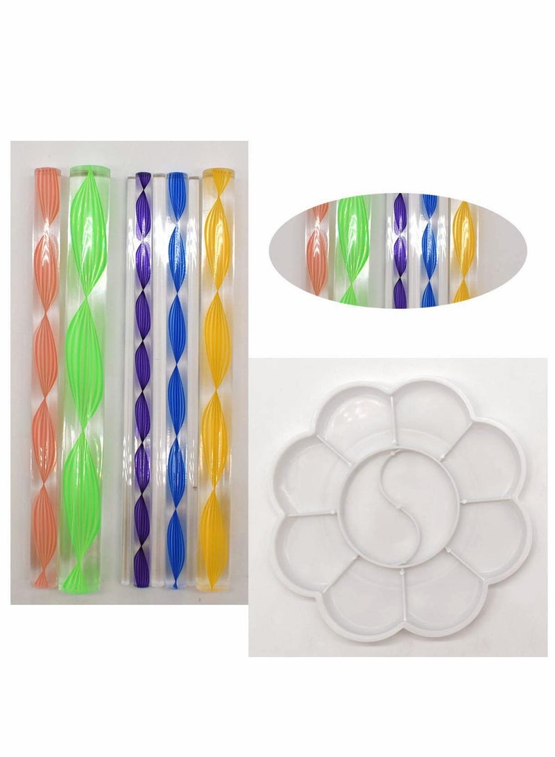 33PCS Stencils For Painting Dotting Tools Set, Mandala Stencil, Silicone Stylus Ball Stylus and Paint Tray with Black Cardboard for Rocks Painting, Nail Dotting, Nail Decals, Drawing - Image 4