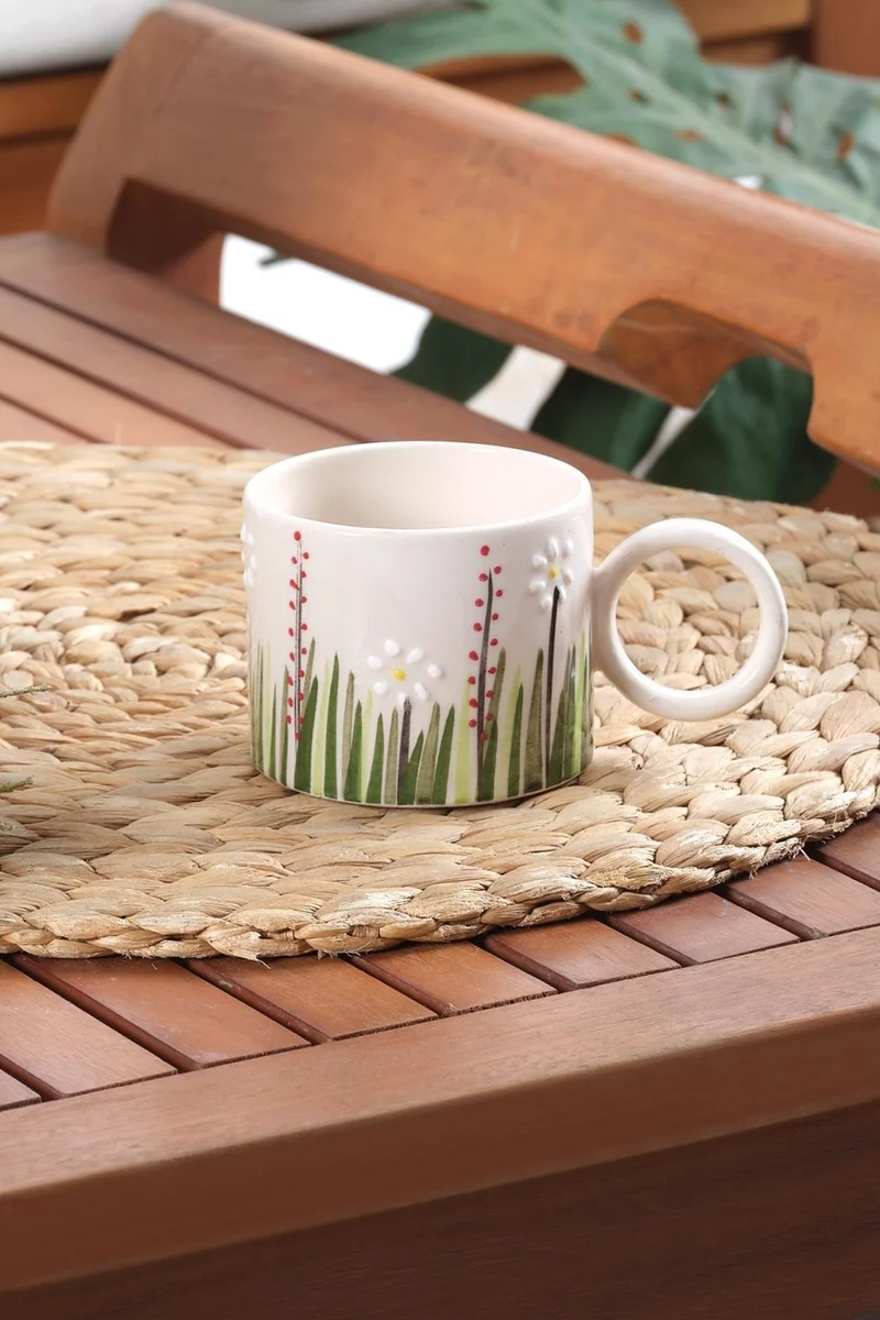 Znp Home Ivy | Handmade Ceramic Mug Cup Cup Mug Ceramic Double Turkish Coffee Cup