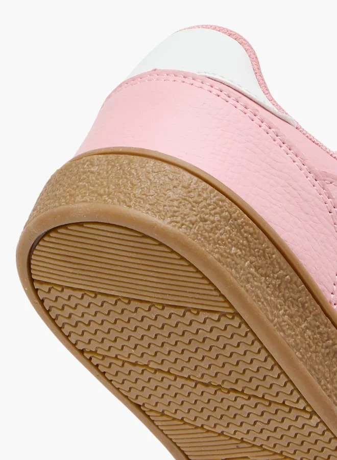 Dash Girls Panelled Sneakers with Hook and Loop Closure
