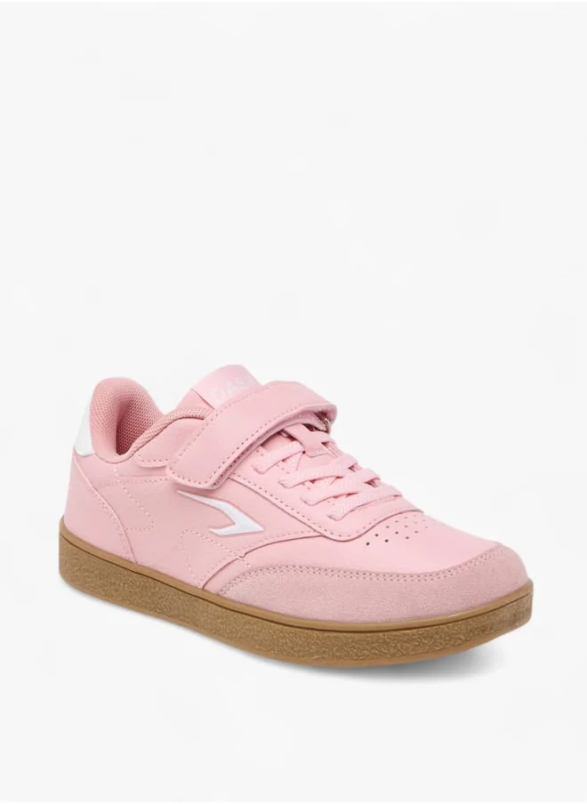 Dash Girls Panelled Sneakers with Hook and Loop Closure
