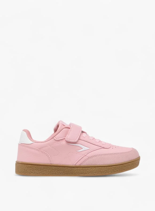 Dash Girls Panelled Sneakers with Hook and Loop Closure